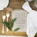 Fabric Calligraphed Menu