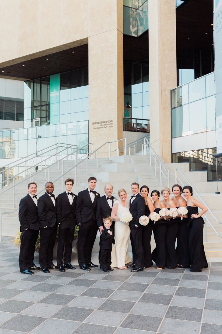 Formal Black-Tie Wedding Party Attire