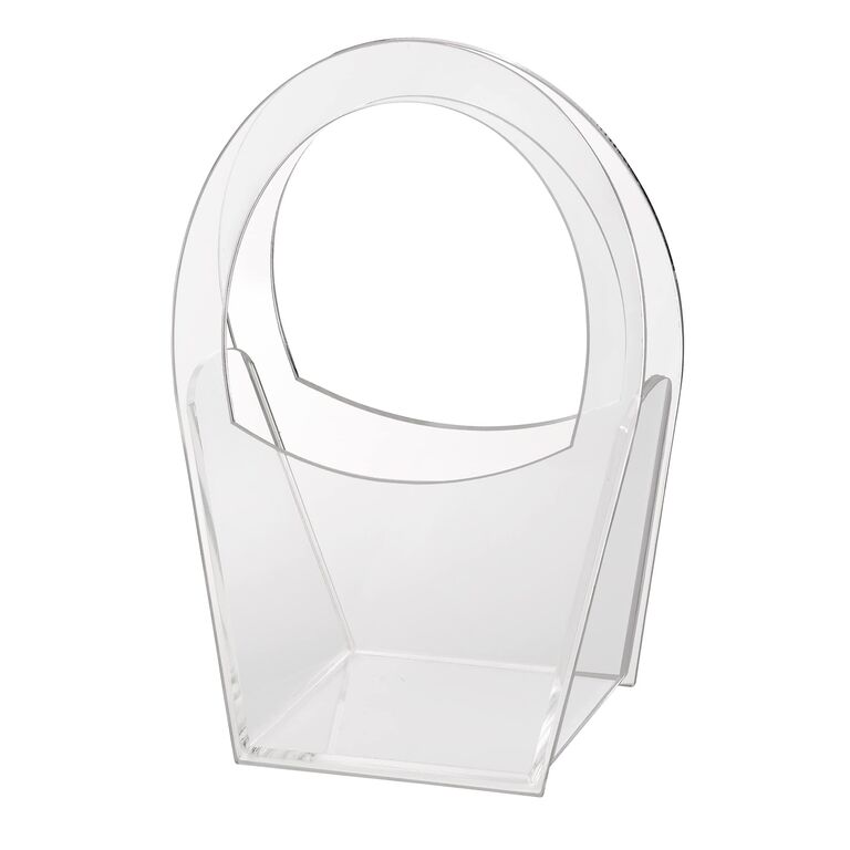 Clear acrylic basket for your wedding flower girl