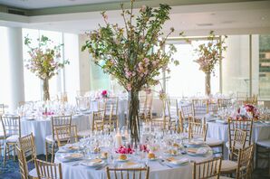Tall Cherry Blossom Dining Table Centerpieces
