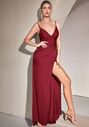Ladivine 7494 V-Neck and Plunge Bridesmaid Dress - thumbnail - 2