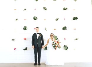 Jordyn Forsythe (24 and a baker) wed Kyle Ashmore (25 and a banker) in a chic, modern outdoor ceremony at Prospect House in southern Texas. “Nature wa