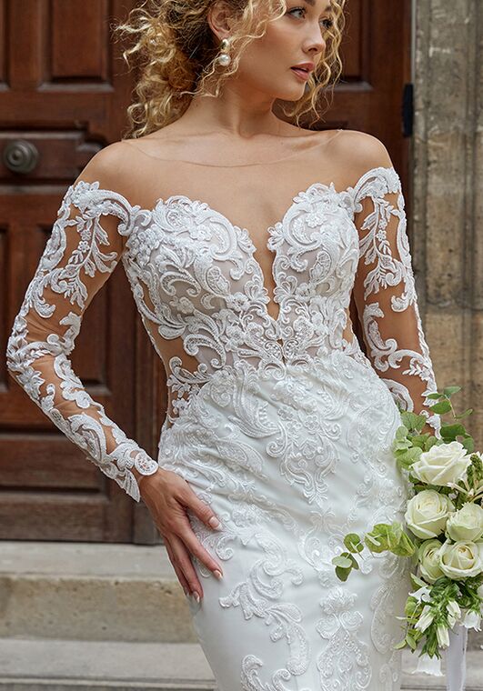 Essense of Australia D3961 Fit-and-Flare Wedding Dress - 2