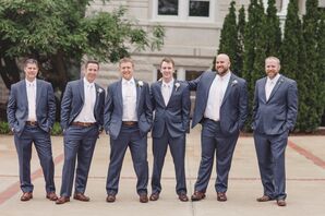 Blue Groomsmen Attire