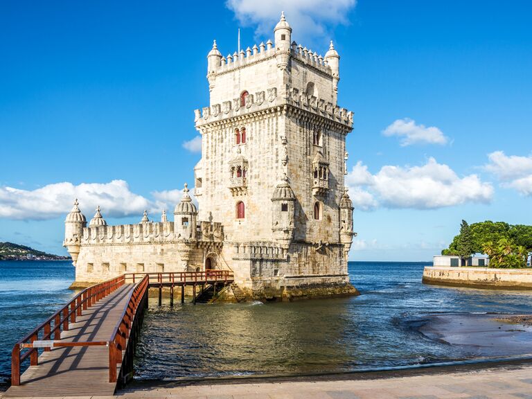  Belem tower at the bank of Tejo River in Lisbon, Portugal