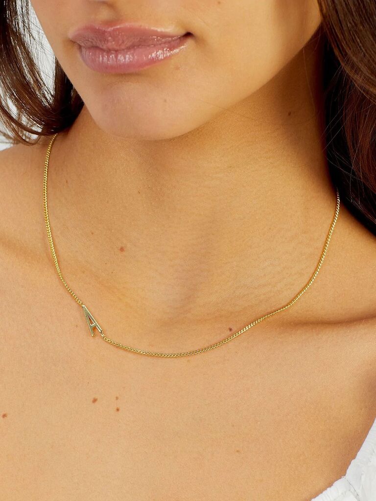 Stunning initial necklace just because gift for her