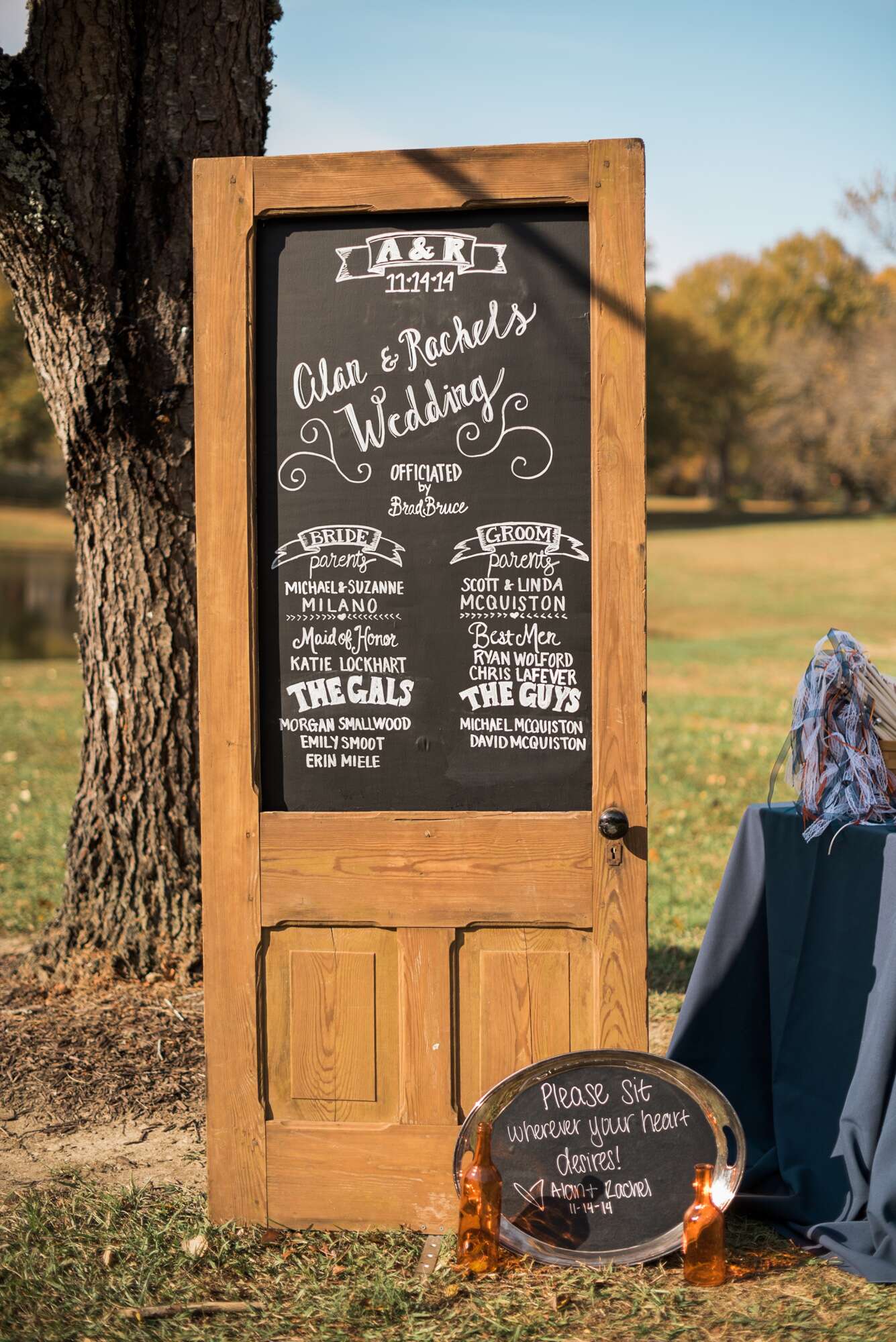Wedding program display | Honestweddingadvice.com