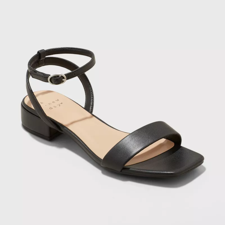 Black ankle strap sandals from A New Day