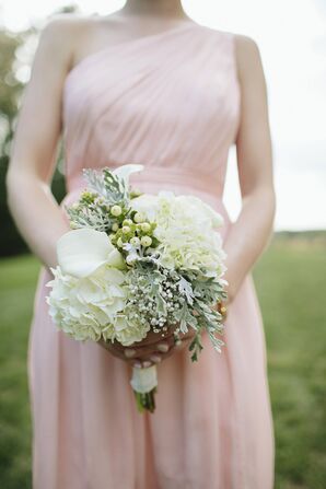 Green and White Bridesmaid Bouquet