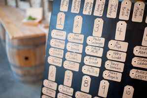 Brown Gift-Tag Escort Cards