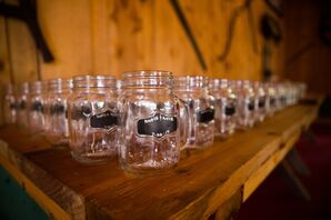 Mason Jar, Chalkboard Favors
