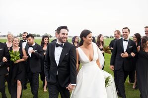 Classic, Black-Tie Wedding Party