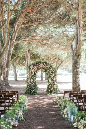 Floral Wedding Arch and Ceremony Aisle Decor