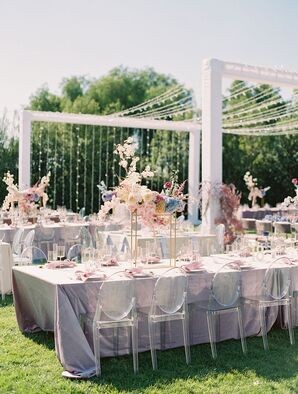 Wedding Reception Decor at Greengate Ranch and Vineyard in San Luis Obispo, California