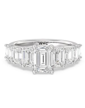 With Clarity Emerald Cut Engagement Ring