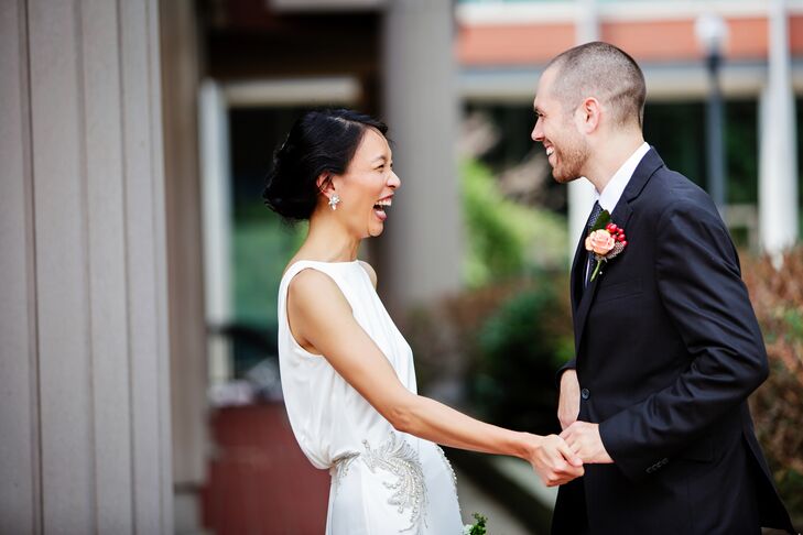 Happily Married Couple Outside Museum