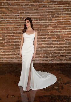 Essense of Australia D3823 Column Wedding Dress