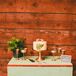 White Wedding Cake With Fern Design