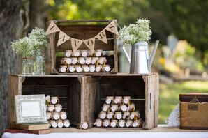 Rustic Burlap Reception Decor
