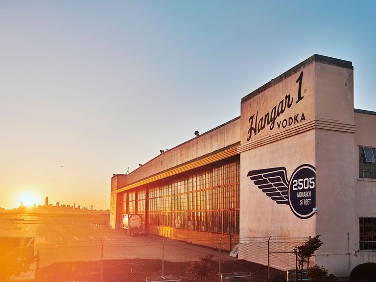 Industrial wedding venue in Alameda, California.