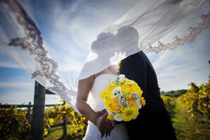 Yellow and White Bridal Bouquet