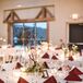 Table with White and Red Linens