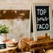 For dinner, the newlyweds served Mexican food and included a taco bar with an array of delicous toppings.