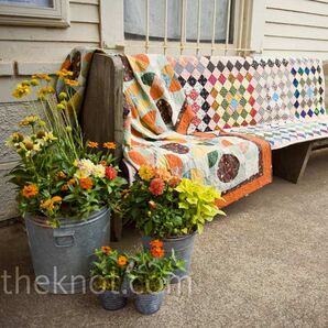 Outdoor Bench Decor
