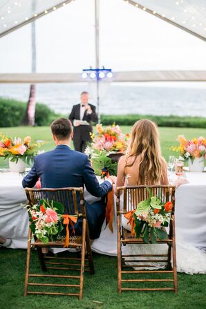 Tropical Flower Chair Decorations