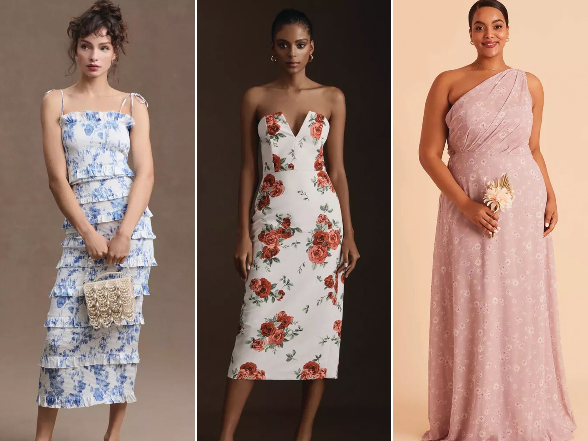 floral print bridesmaid dresses