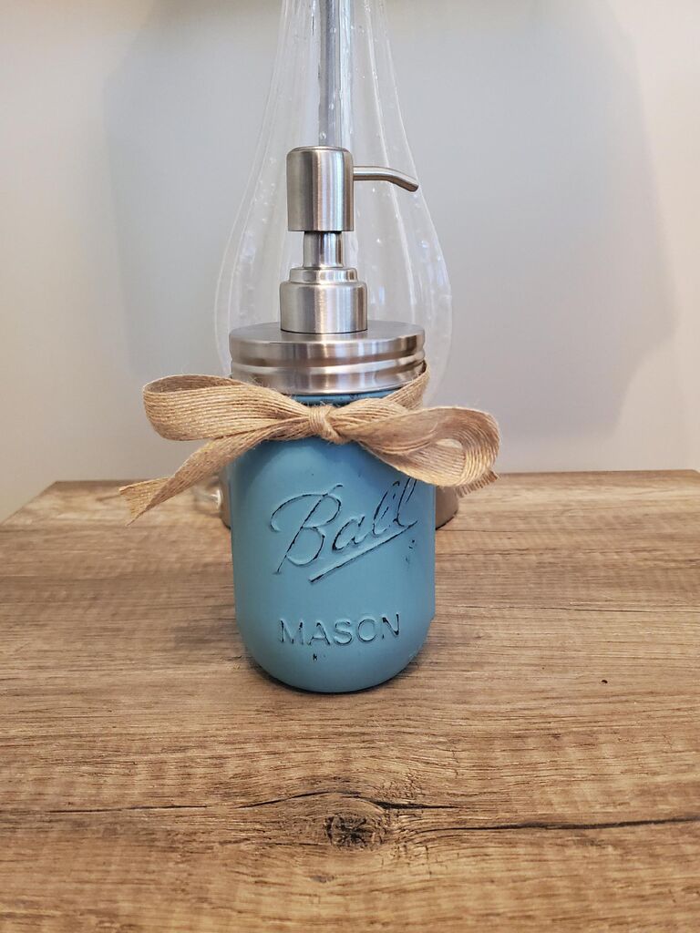 Mason jar hand sanitizer dispenser