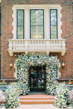 Private Residence Wedding With Floral Arch Entryway