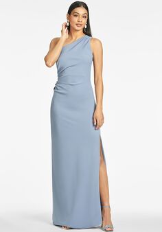 Sachin & Babi Cece Gown - Slate Blue One Shoulder Bridesmaid Dress