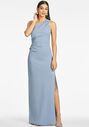 Sachin & Babi Cece Gown - Slate Blue One Shoulder Bridesmaid Dress - thumbnail - 1