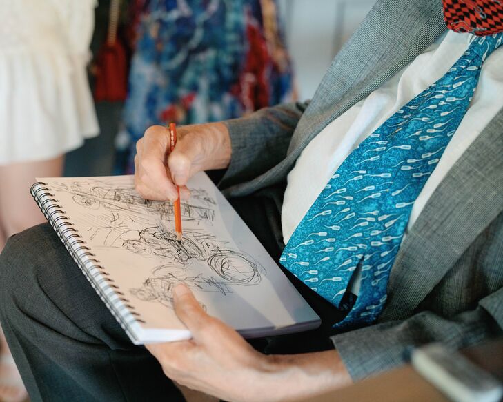 Artist Sketching Wedding Ceremony