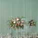 Silver Reception Decor and Green Draping