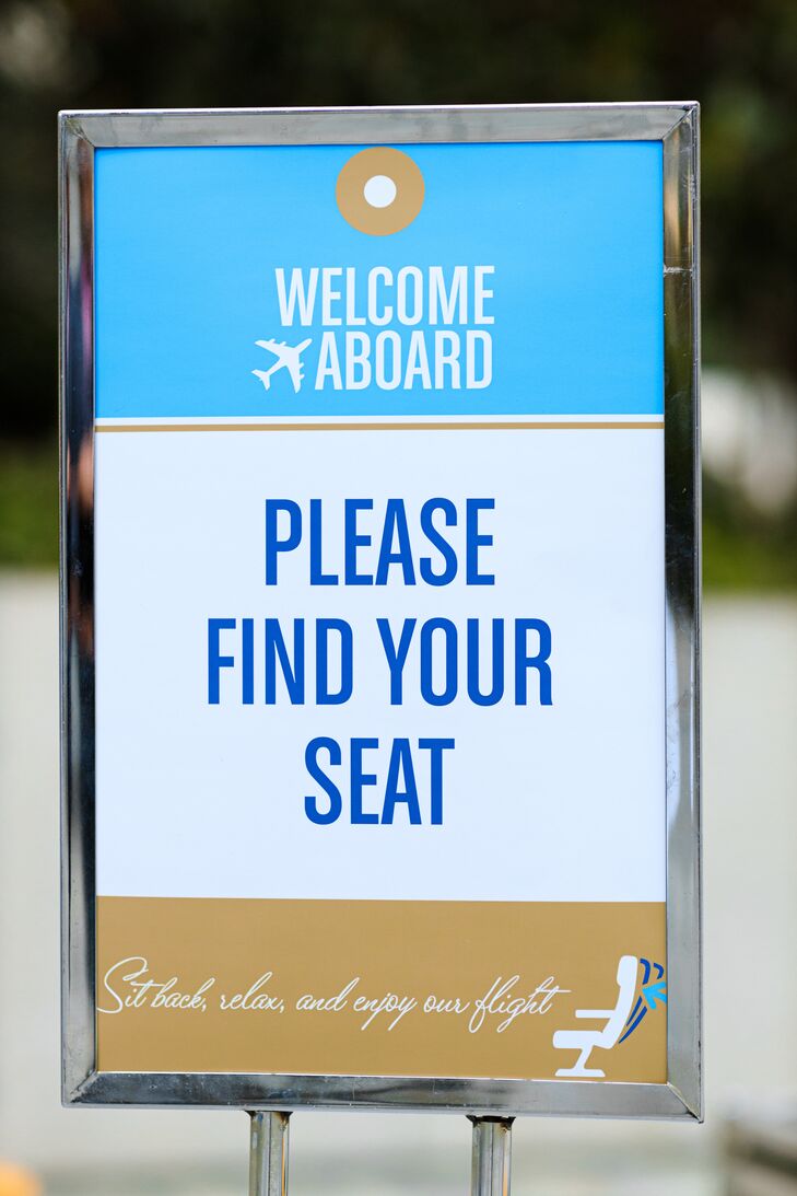 Modern Blue and Gold Pam Am–Inspired Sign