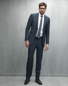 Allure Men Indigo Suit Blue Tuxedo