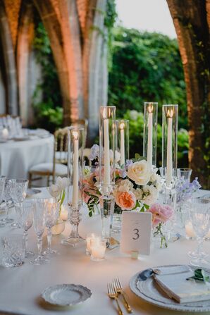 Taper Candles as Wedding Decor at Villa Cimbrone in Ravello, Italty