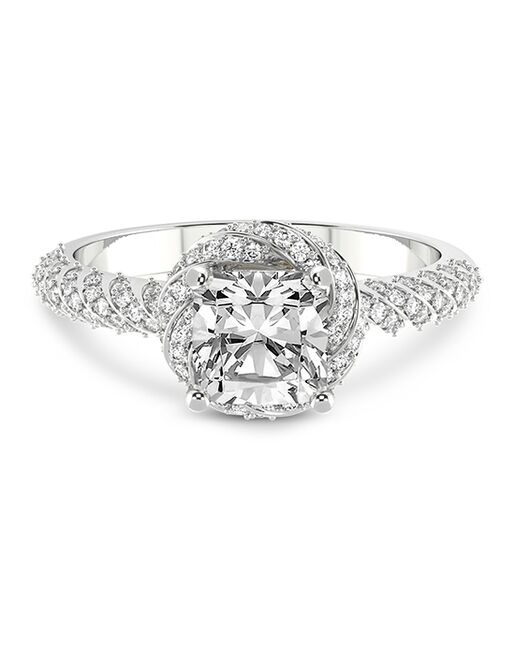 Friendly Diamonds Glamorous Cushion, Round Cut Engagement Ring - 2
