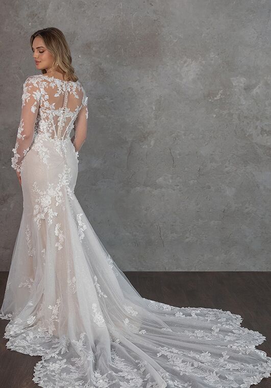 Essense of Australia D4329 Fit-and-Flare Wedding Dress - 2