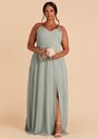 Birdy Grey Adelle Dress in Chiffon Sage V-Neck Bridesmaid Dress - thumbnail - 2