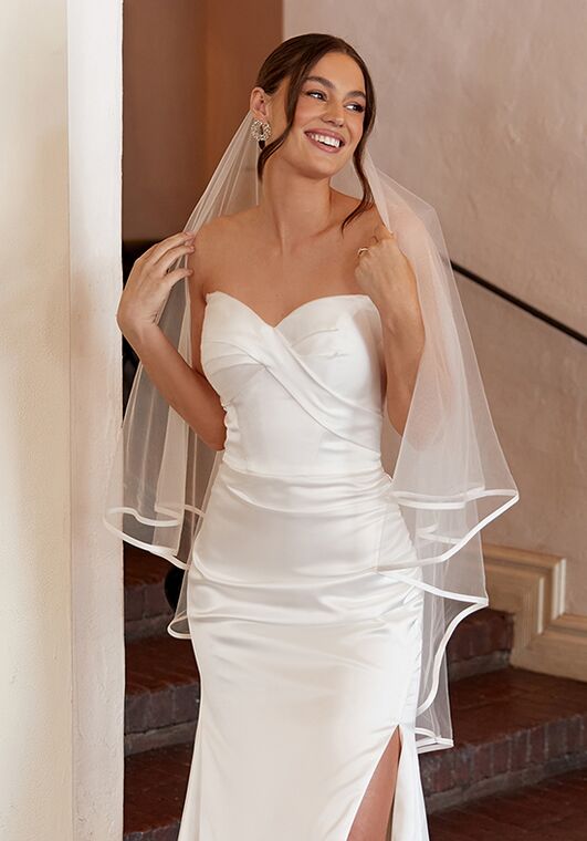 Essense of Australia D4034 Column Wedding Dress - 2