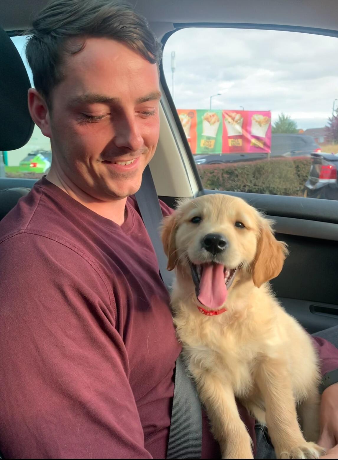 The day we picked up Winston
