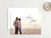 Minimal Calligraphy save-the-date from The Knot.