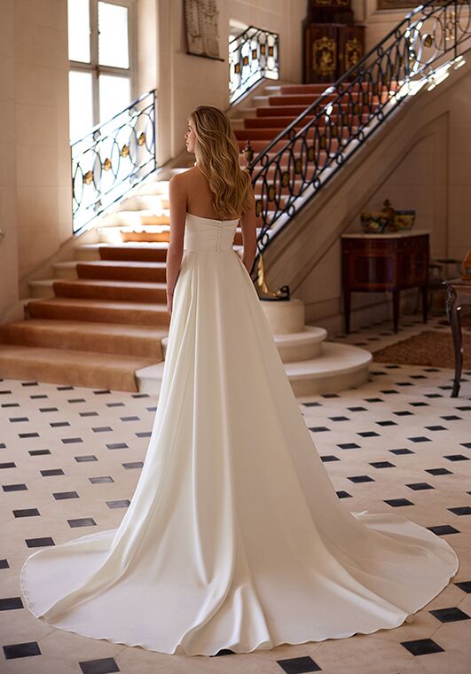 Moonlight Couture H1601 Mermaid and Trumpet Wedding Dress - 2