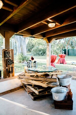 Rustic Cocktail Area at Richardson Historic Park in Wilton Manors, Florida