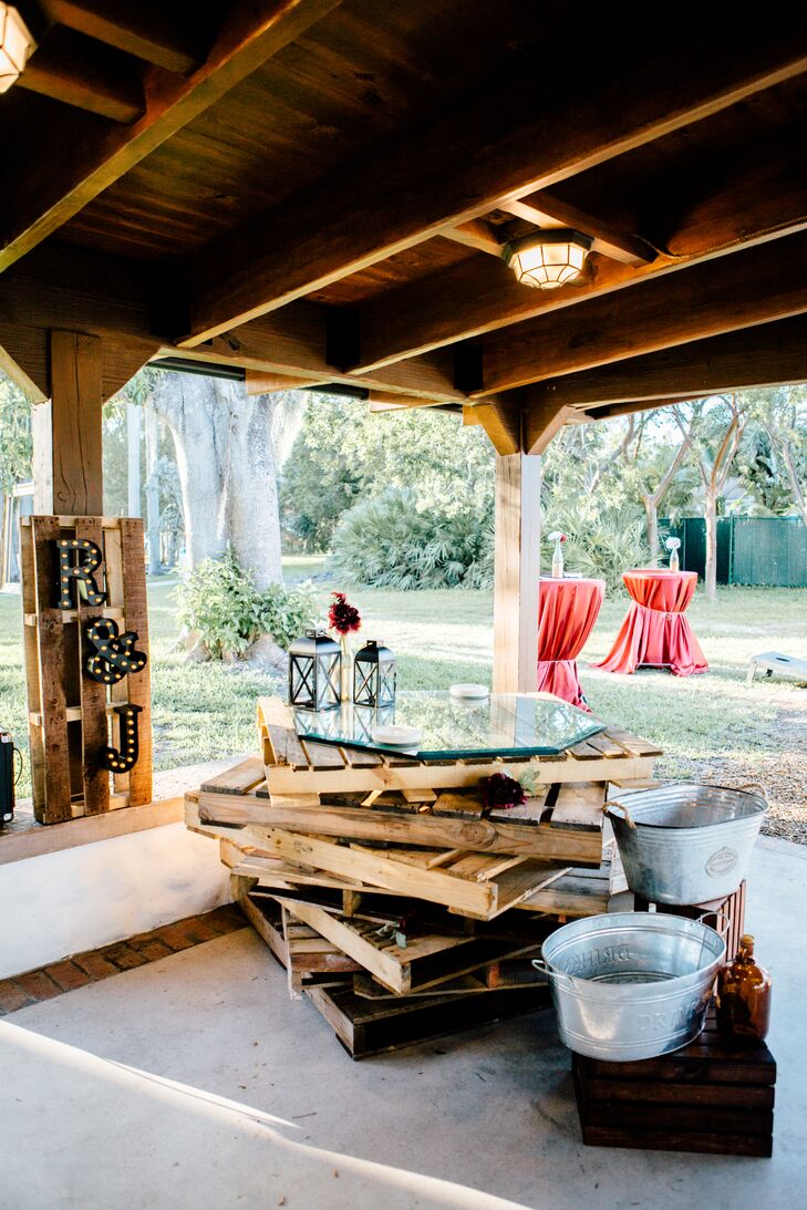 Rustic Cocktail Area at Richardson Historic Park in Wilton Manors, Florida
