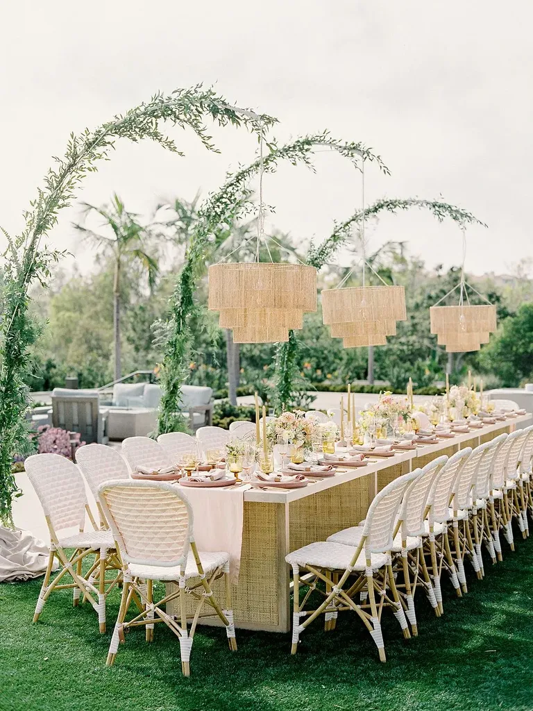 Woven Chandeliers wedding lighting ideas