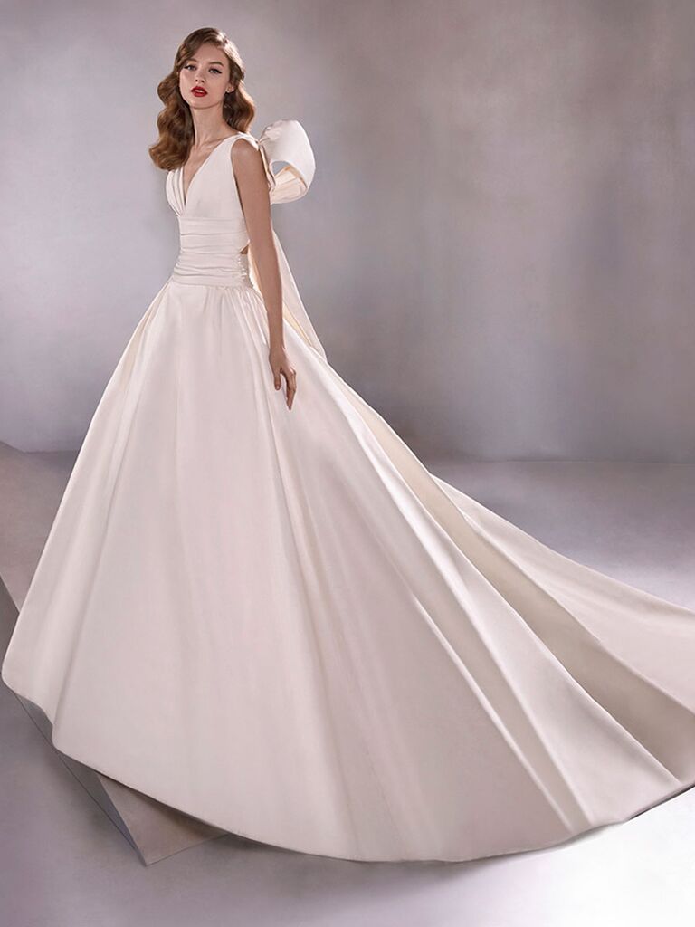 Atelier Provonias wedding dress ball gown with back bow